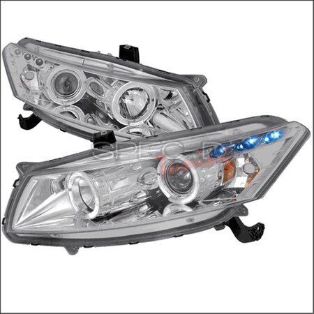 Overtime Halo Housing Projector Headlight for 08 to Up Honda Accord, Chrome - 16 x 19 x 33 in. OV508450